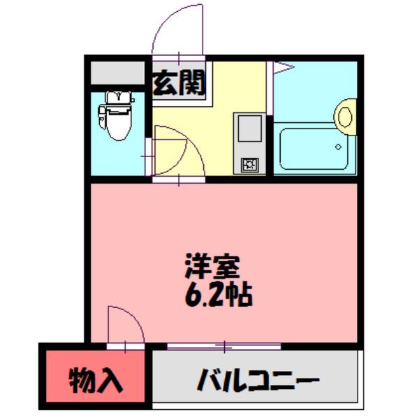 Mプラザ西三荘駅前(1K/3階)の間取り写真