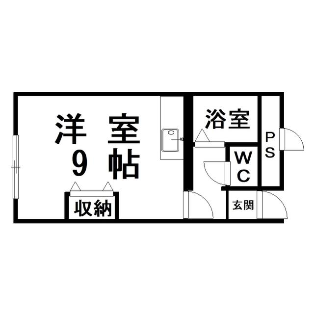 ドミールRAN(ワンルーム/4階)の間取り写真