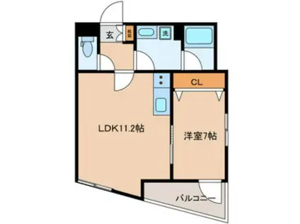 グリセリン・クイーン(1LDK/3階)の間取り写真