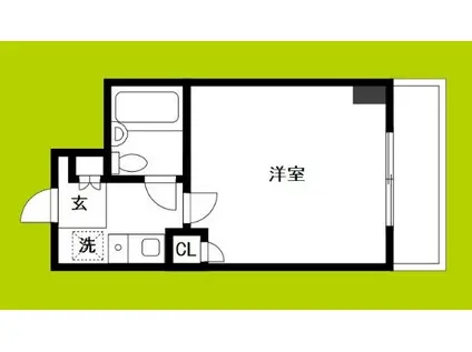 リーガル塚本III(1K/4階)の間取り写真