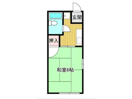 シティハイムアビコ(1K/2階)の間取り写真
