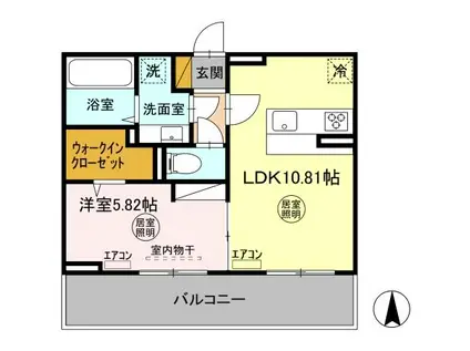 ラヴィクレエ袖ヶ浦 II(1LDK/3階)の間取り写真