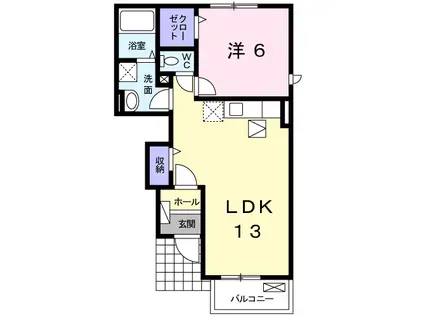 フォーシーズンI(1LDK/1階)の間取り写真