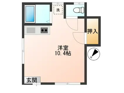 コーポ工藤(ワンルーム/1階)の間取り写真