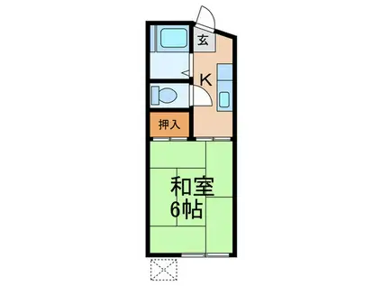 パークハイツ豊玉南(1K/1階)の間取り写真