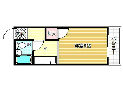 ハイツタキタニ(1K/3階)の間取り写真