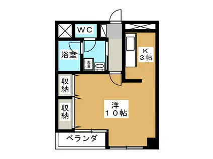 KOMATSUマンション(1K/5階)の間取り写真