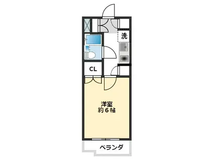 衣笠ダイカンプラザシティー(1K/1階)の間取り写真