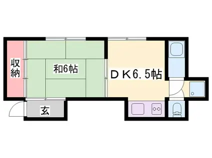サクライアパート(1DK/2階)の間取り写真