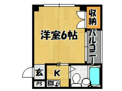スクエアレジデンス豊里(1K/2階)の間取り写真