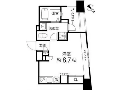 レニール本駒込(ワンルーム/2階)の間取り写真