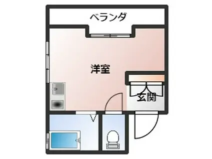 キャロル中桜塚(ワンルーム/4階)の間取り写真