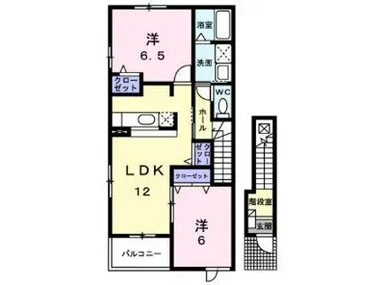 ディマンシュ.M B(2LDK/2階)の間取り写真