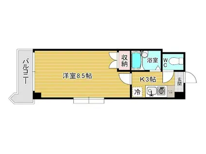 ロイヤルアネックス(1K/10階)の間取り写真