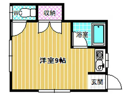 トモダハイツ(ワンルーム/2階)の間取り写真