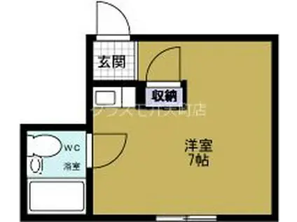 ラパンジール市岡元町(ワンルーム/6階)の間取り写真