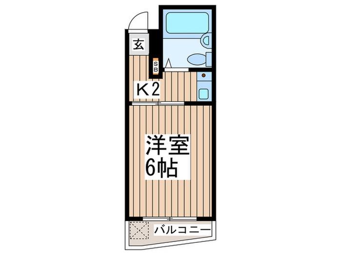 リバーサイド藤(1K/3階)の間取り写真
