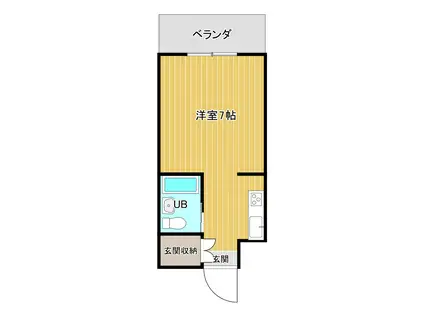 カーサYMM(ワンルーム/2階)の間取り写真