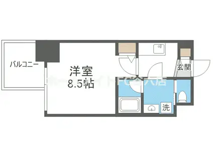 コンフォリア・リヴ大阪本町(1K/4階)の間取り写真