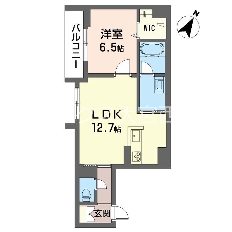 ポロニア コート(1LDK/2階)の間取り写真