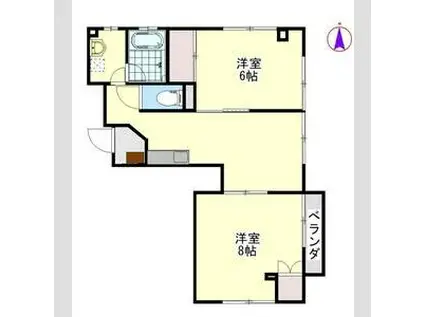 NOAHビレッヂA(2LDK/2階)の間取り写真