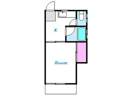 フォレストクラス東海大学前(1K/1階)の間取り写真