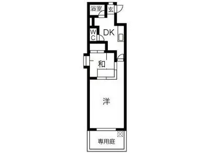 新日ビル豊明マンション(1LDK/1階)の間取り写真