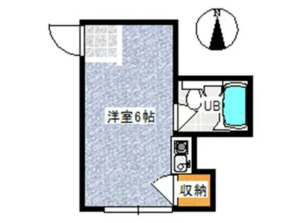 上田ハイツ(1K/3階)の間取り写真