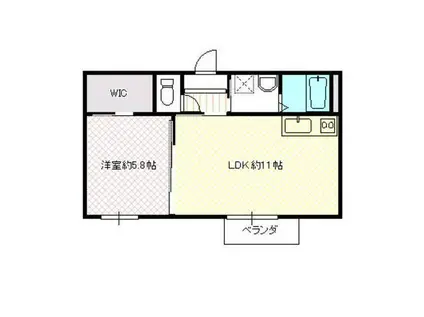 サニーコート(1LDK/2階)の間取り写真