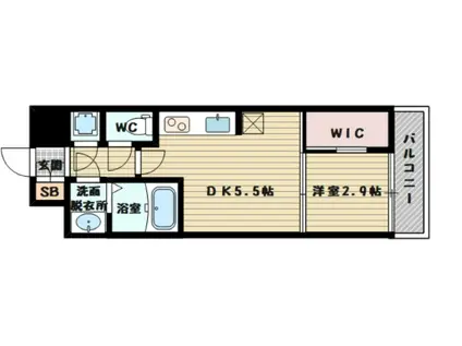 セレニテ新大阪プリエ(1DK/10階)の間取り写真