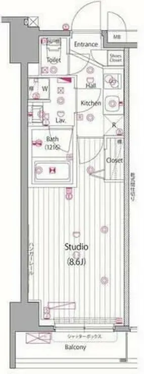ガーラ・ヒルズ赤坂 1階階 間取り
