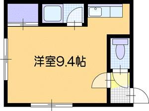 コーポ希望ヶ丘A(ワンルーム/2階)の間取り写真