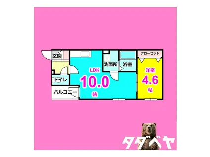 DEVELD本陣(1LDK/1階)の間取り写真