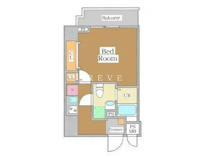 ドルチェヴィータ浅草橋(1K/12階)の間取り写真