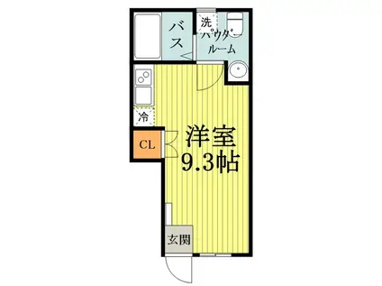 CL国分寺(ワンルーム/1階)の間取り写真