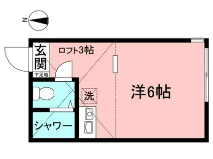 ユナイト小田ミルキーウェイの調べ(ワンルーム/1階)の間取り写真
