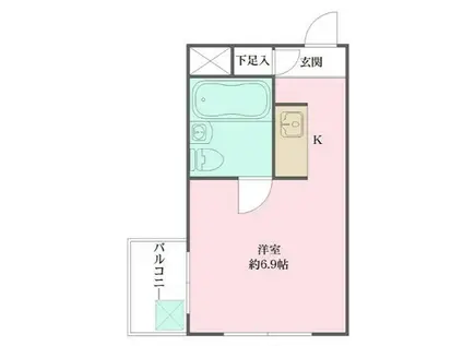 メゾンドオルジュ(ワンルーム/1階)の間取り写真