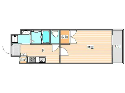 NO.102 CLUB ORIENT(1K/7階)の間取り写真