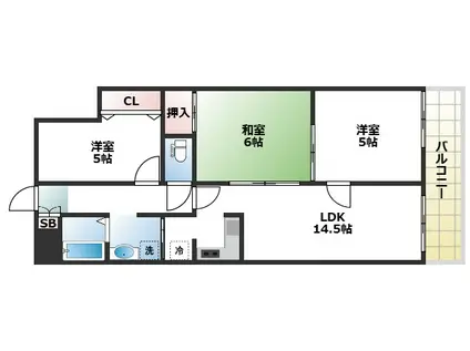 VISTA IMANISHI (3LDK/2階)の間取り写真