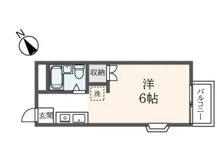 キャッスル井の頭(ワンルーム/1階)の間取り写真