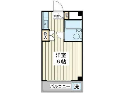 ドエル富士見(ワンルーム/2階)の間取り写真