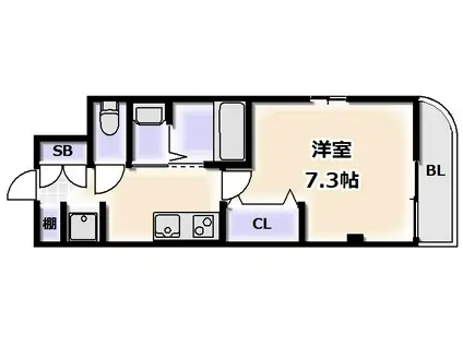 LUXE我孫子II(1K/10階)の間取り写真