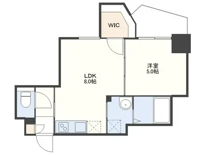 MAKI(1LDK/3階)の間取り写真