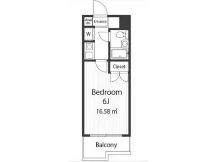 ジョイフル阿佐ヶ谷II(1K/4階)の間取り写真