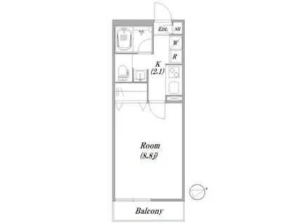 ジョーヌ上北沢(1K/3階)の間取り写真