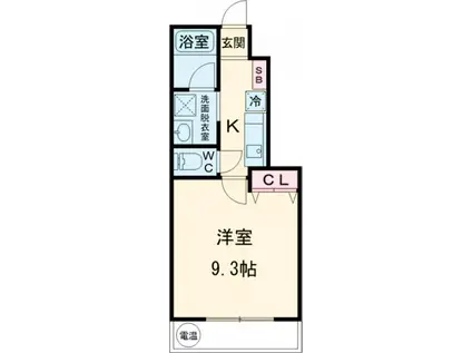 アスクレール屋敷町(1K/1階)の間取り写真