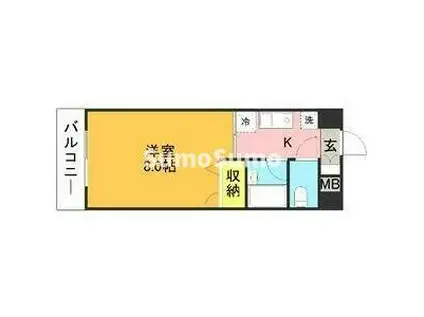 アリターレ博多(1K/7階)の間取り写真