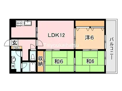 アーバンポート21B棟(3LDK/3階)の間取り写真