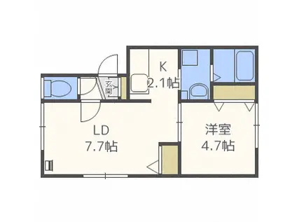 ラ・プリマヴェーラ(1LDK/3階)の間取り写真