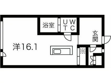 コレクション名駅III(ワンルーム/9階)の間取り写真